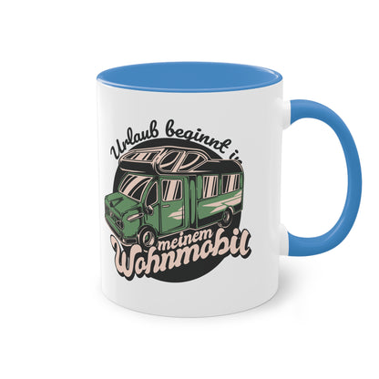 Camping Wohnmobil Tasse - "Urlaub beginnt in meinem Wohnmobil"