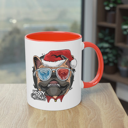 Festliche Mopsfreude: Merry Christmas Hunde Weihnachts Tasse