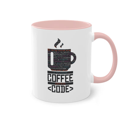 "I turn coffee into code" Tasse für Programmierer