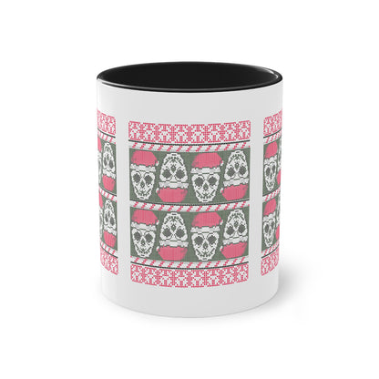 Ugly Sweater Totenkopf Tasse - Weihnachtlicher Grusel mit Stil