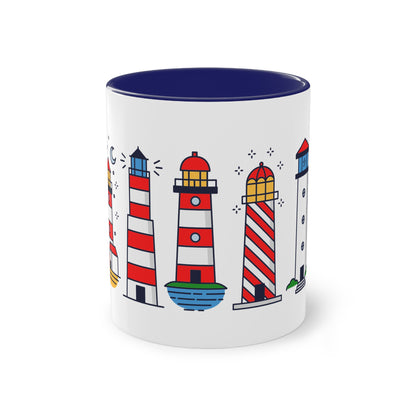 Leuchtturmpanorama - Die Nordsee Leuchtturm Tasse