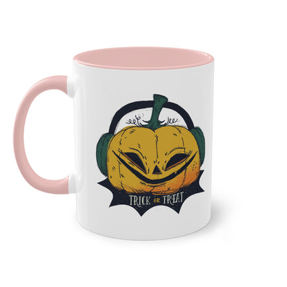 Trick or Treat Kürbis Tasse - Coole Halloween Keramik Tasse