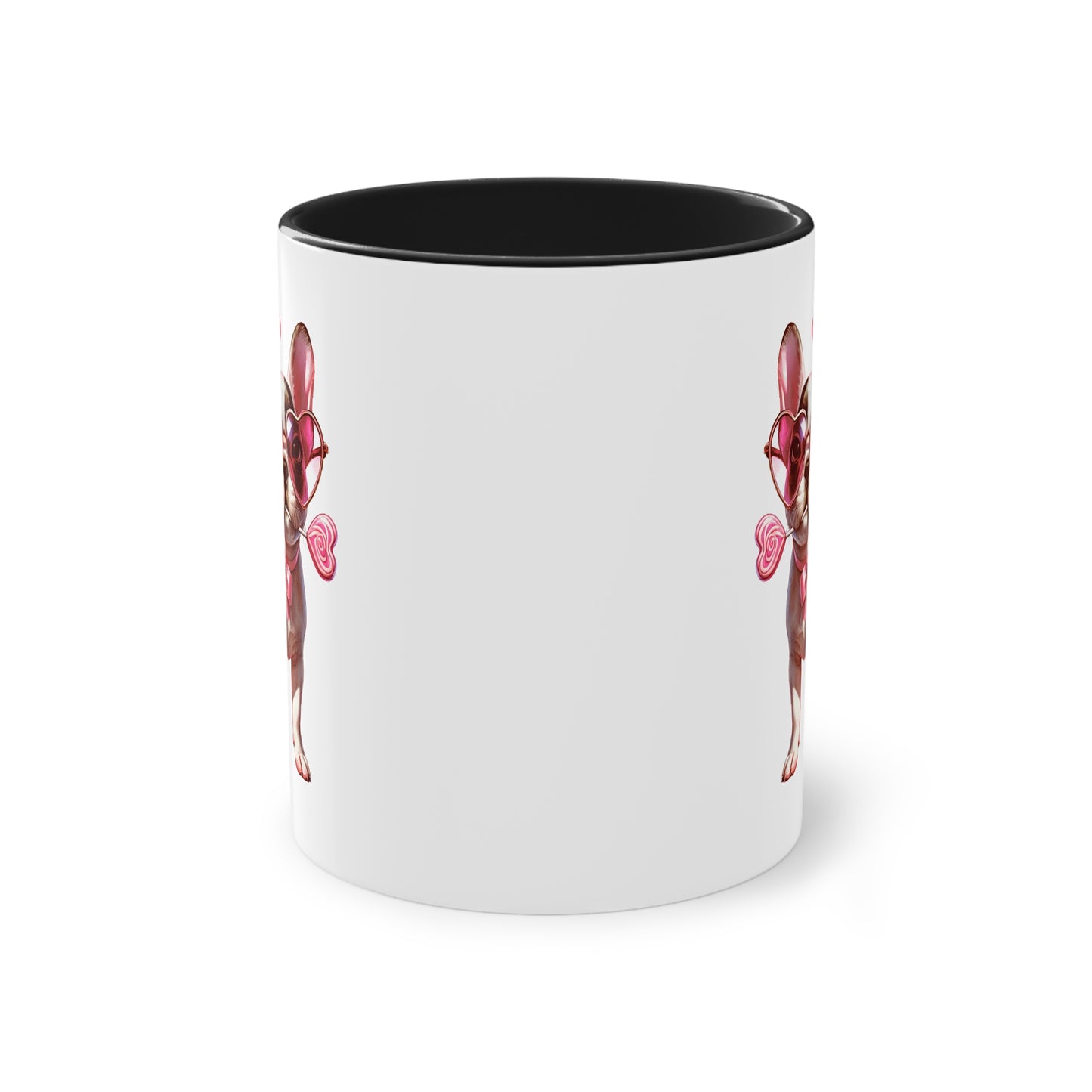 Süße French Bulldog Tasse mit Herzbrille für Hunde Fans
