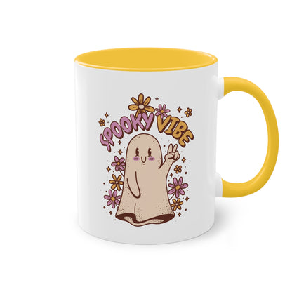 "Spooky Vibe" Tasse mit süßem Geist - Perfekt für Halloween-Fans