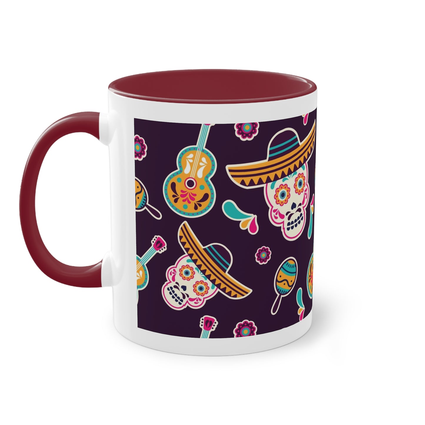 Mexikanische Fiesta Tasse - Fröhliches Totenkopf- und Sombrero-Design