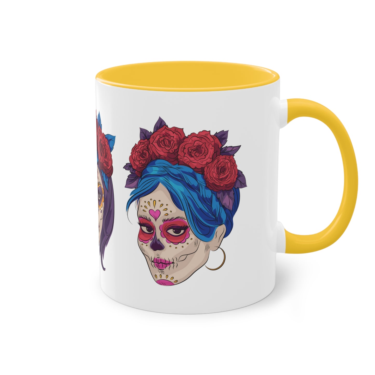 Día de los Muertos Tasse - Elegante Catrina-Designs mit Rosen