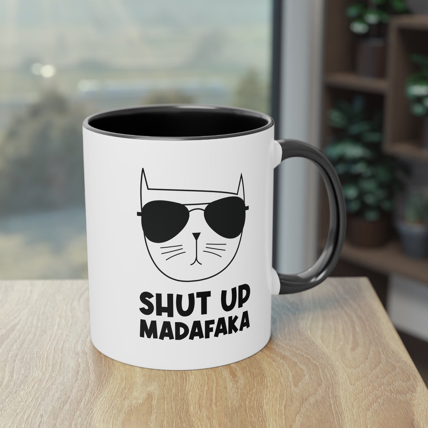 Lässige Katze: Shut up madafaka Tasse