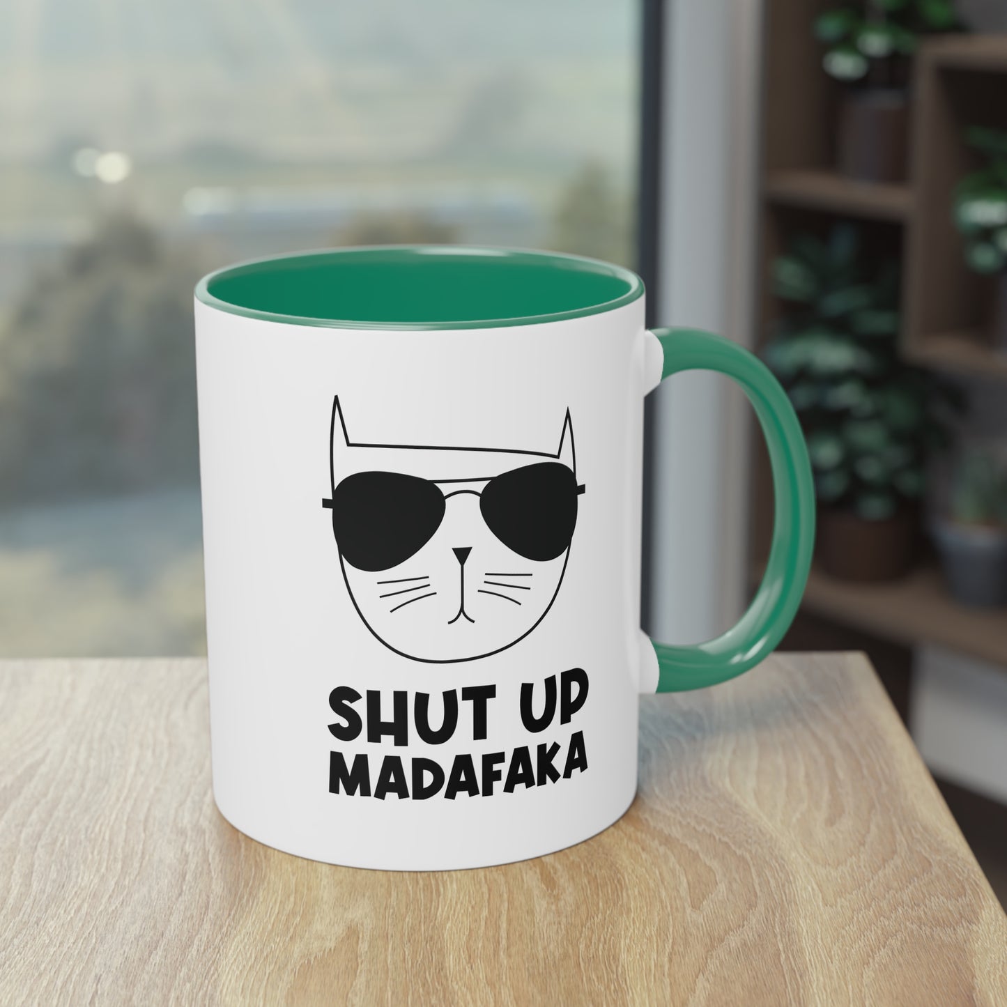 Lässige Katze: Shut up madafaka Tasse