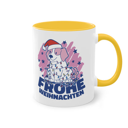 Frohe Weihnachten Hundetasse - Festliche Kaffeetasse für Hundefans