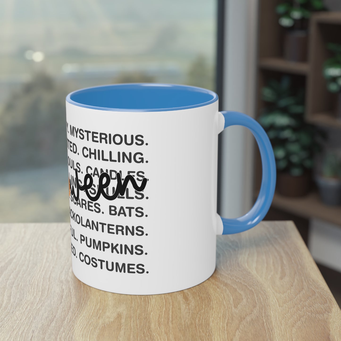 Halloween Tasse mit Wortwolke & Schriftzug | Gruseliges Herbst-Design