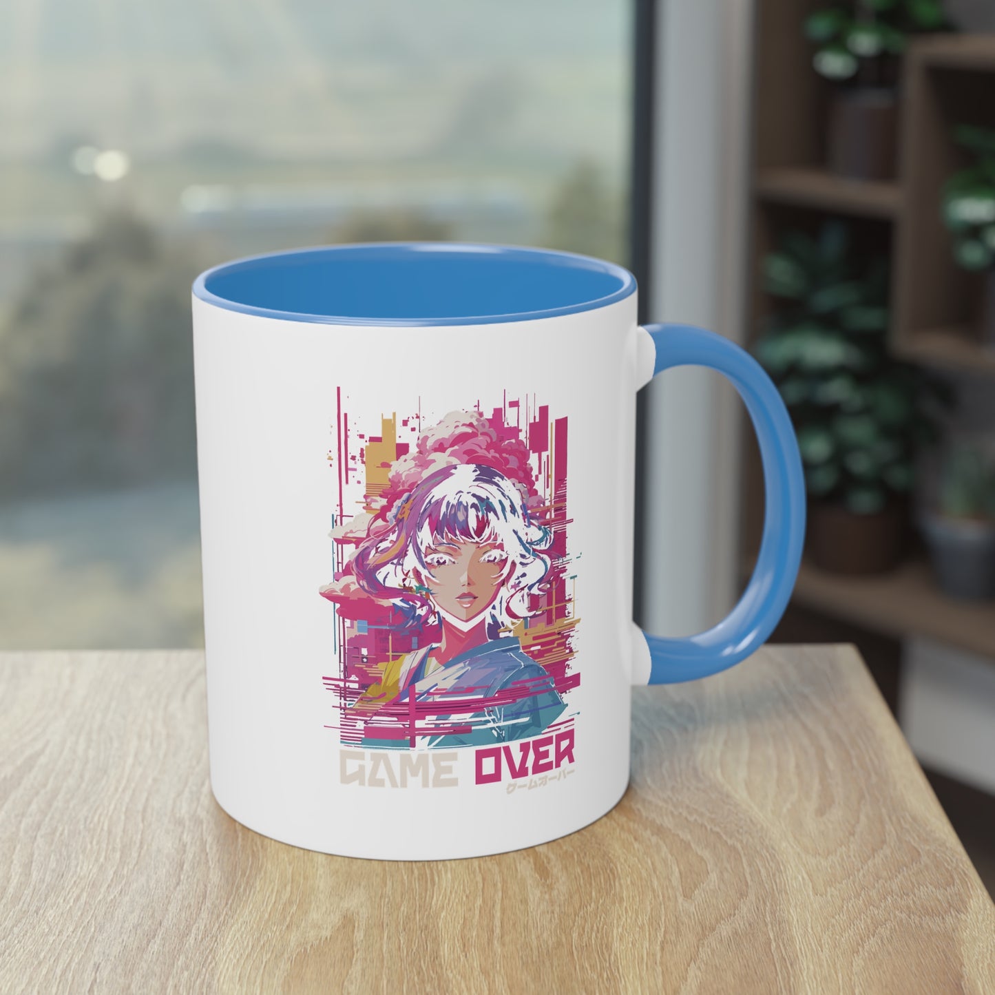 Vaporwave Tasse - Stylisches Anime-Design mit futuristischem Look