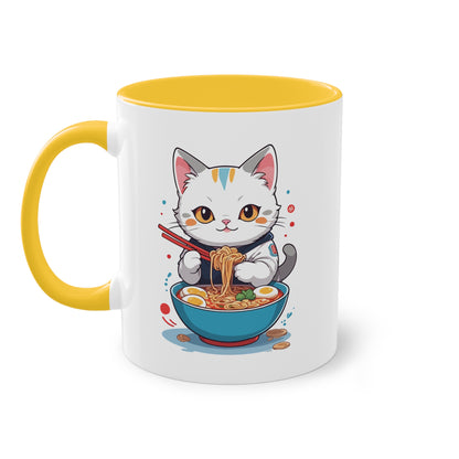 Kawaii Katze mit Ramen - Die Anime-Tasse mit Katzenmotiv