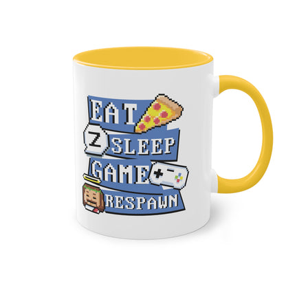 Eat, sleep, game, repeat - Die ultimative Gamer-Pixel-Tasse