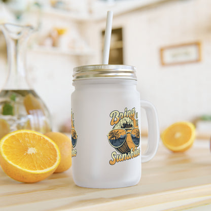 Mason Jar Trinkglas "Bring on the Sunshine"