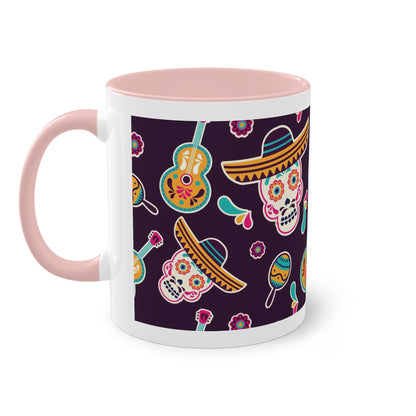 Mexikanische Fiesta Tasse - Fröhliches Totenkopf- und Sombrero-Design