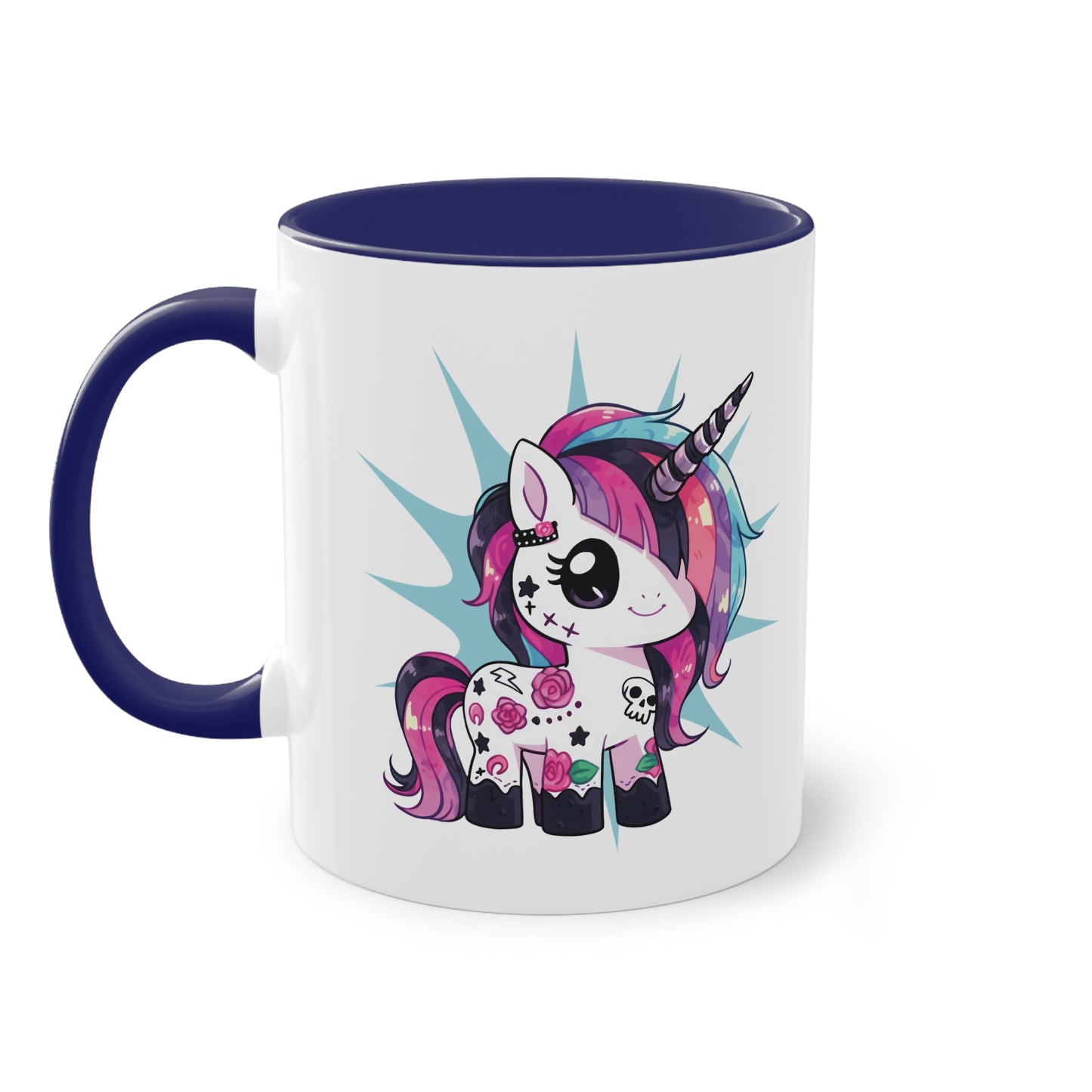 Tattoo Einhorn Tasse - Freches Design für Einhorn- und Tattoo-Fans