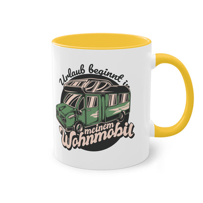 Camping Wohnmobil Tasse - "Urlaub beginnt in meinem Wohnmobil"