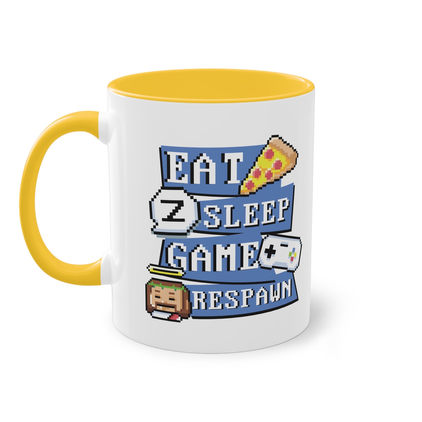 Eat, sleep, game, repeat - Die ultimative Gamer-Pixel-Tasse