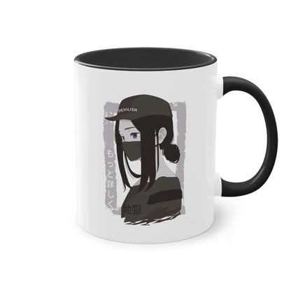 Anime Teufel Tasse - Mystisches Manga-Design mit schwarzem Griff