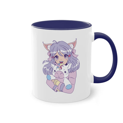 Magische Begleiter - Anime Girl und Einhorn Tasse