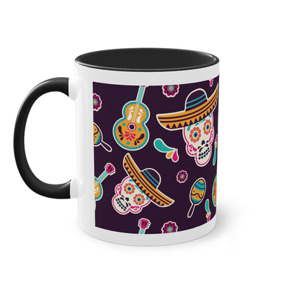 Mexikanische Fiesta Tasse - Fröhliches Totenkopf- und Sombrero-Design