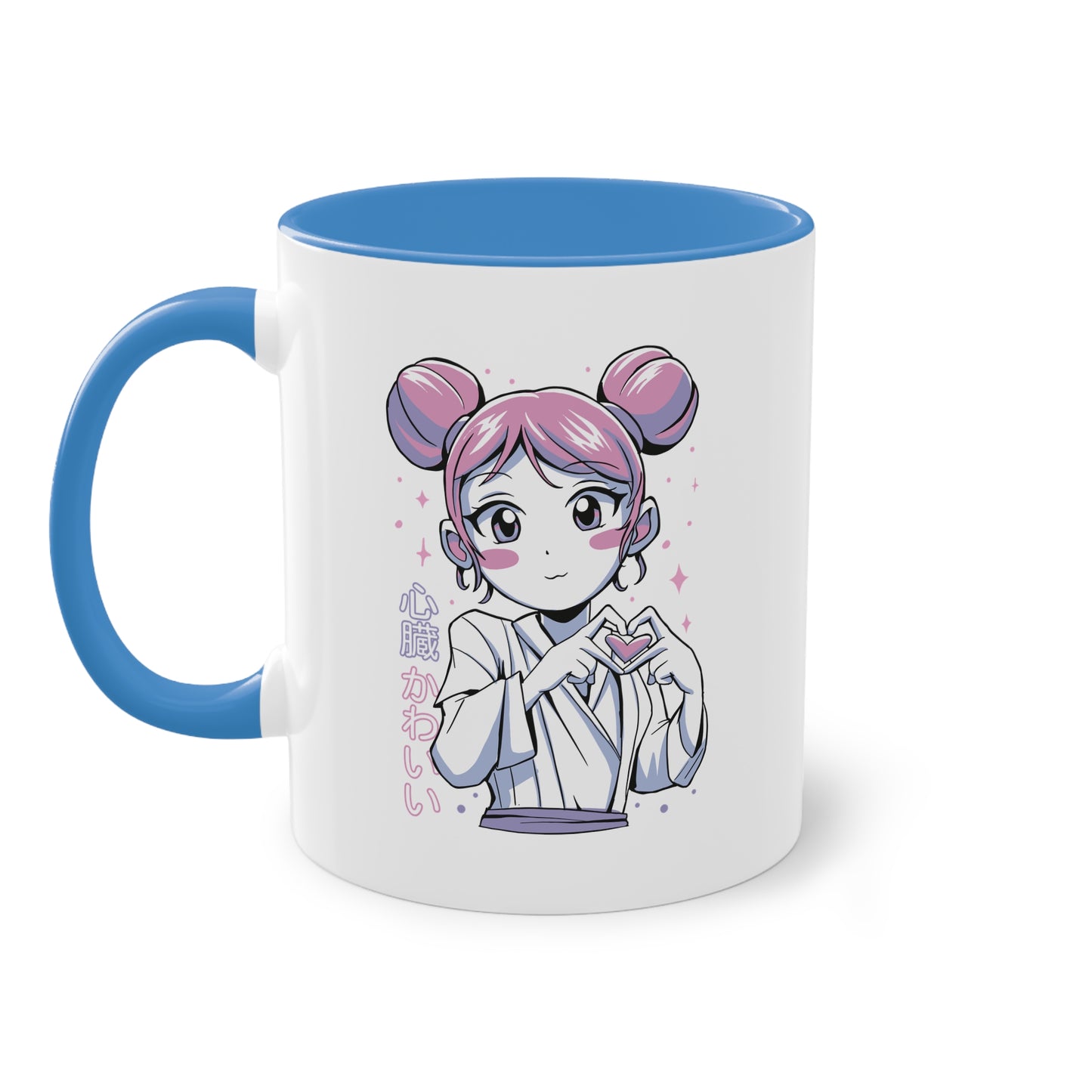 Love Story Anime Tasse - Süßes Manga-Mädchen mit Herzmotiv