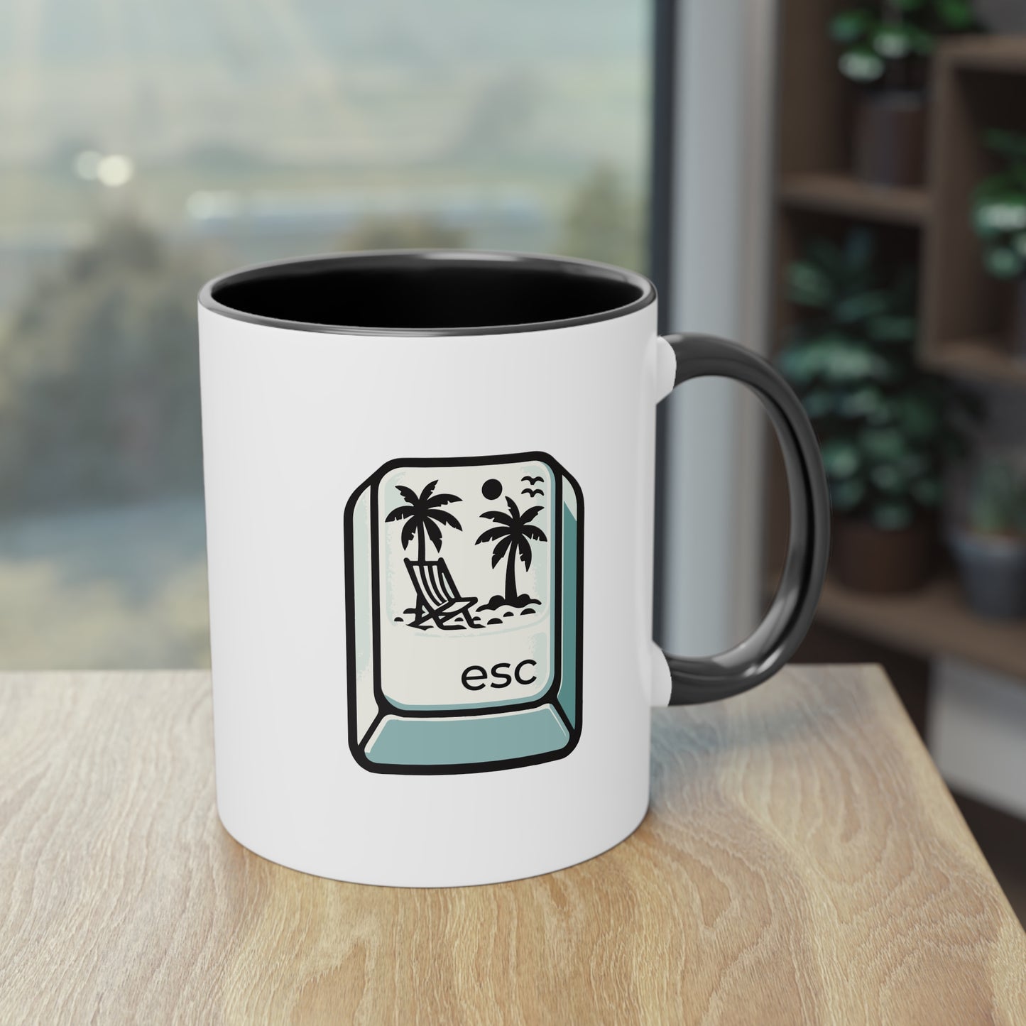 "ESC to Paradise" Tasse für Gamer mit Fernweh