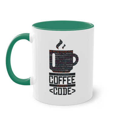 "I turn coffee into code" Tasse für Programmierer