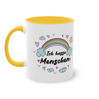 Liebevolle Ironie: Ich hasse Menschen Tasse