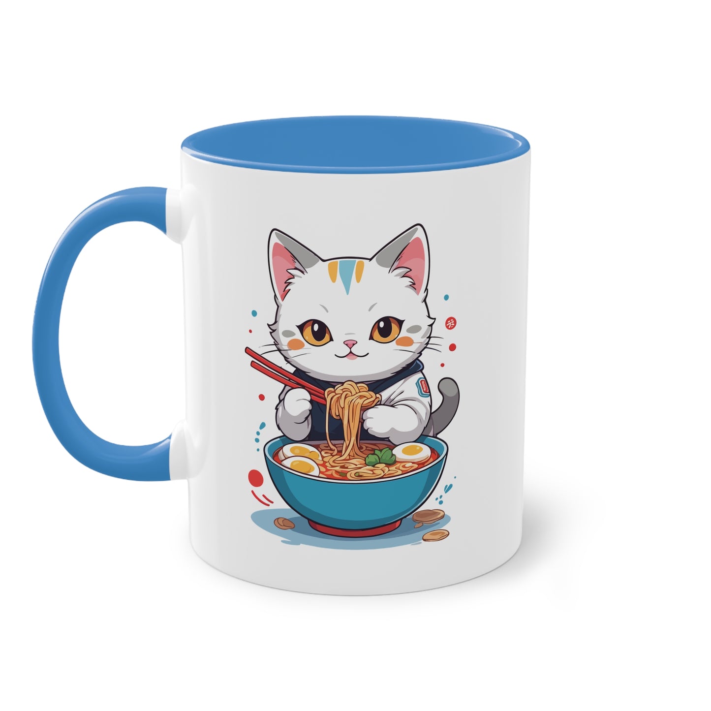 Kawaii Katze mit Ramen - Die Anime-Tasse mit Katzenmotiv