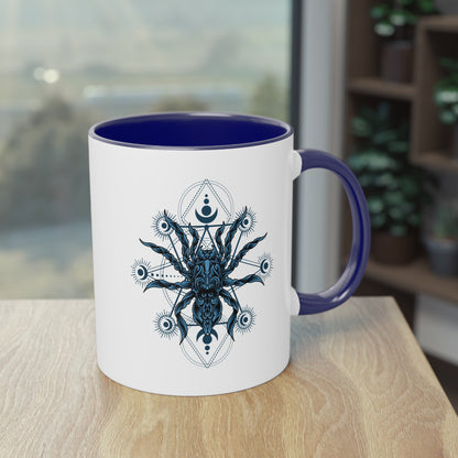 Tasse mit Ornament Spinne für Spinnenfans