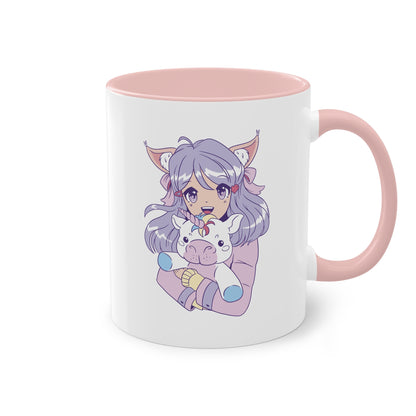 Magische Begleiter - Anime Girl und Einhorn Tasse