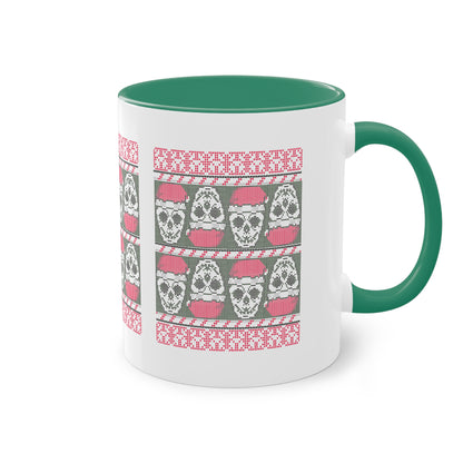 Ugly Sweater Totenkopf Tasse - Weihnachtlicher Grusel mit Stil