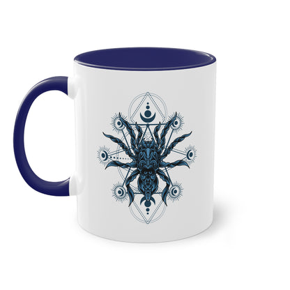 Tasse mit Ornament Spinne für Spinnenfans