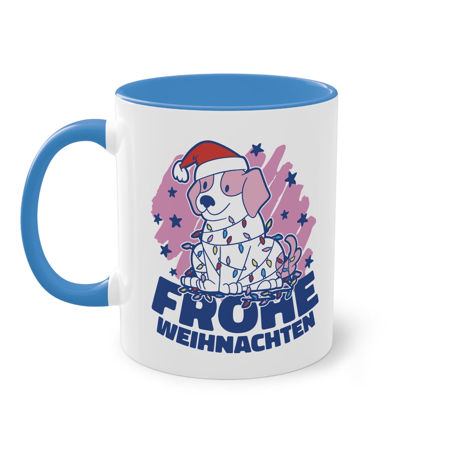 Frohe Weihnachten Hundetasse - Festliche Kaffeetasse für Hundefans