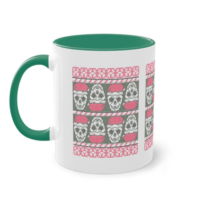 Ugly Sweater Totenkopf Tasse - Weihnachtlicher Grusel mit Stil