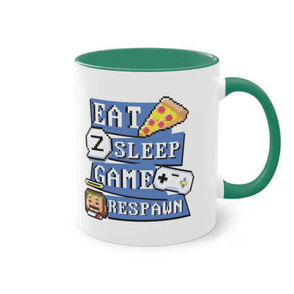 Eat, sleep, game, repeat - Die ultimative Gamer-Pixel-Tasse