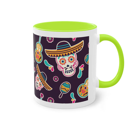 Mexikanische Fiesta Tasse - Fröhliches Totenkopf- und Sombrero-Design