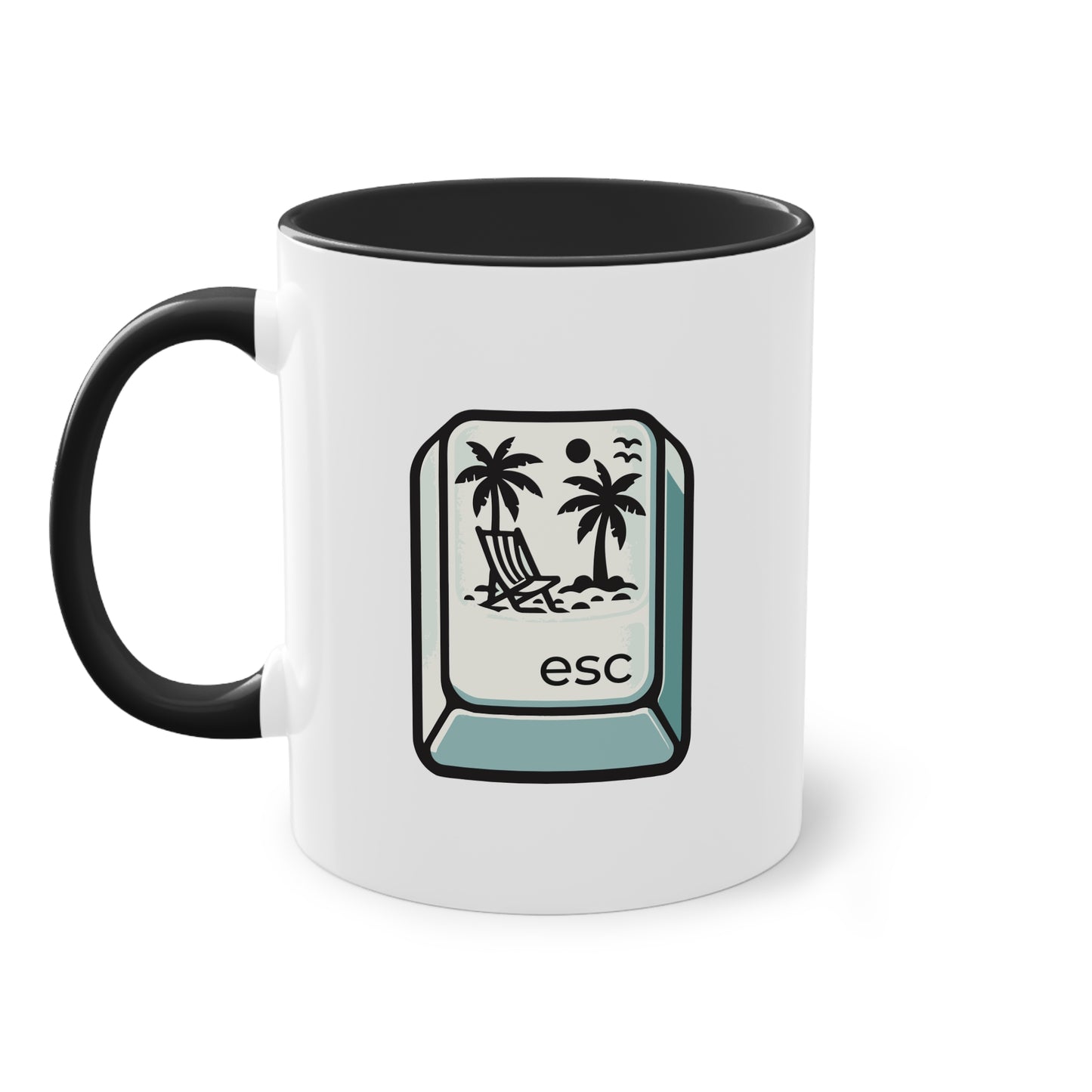 "ESC to Paradise" Tasse für Gamer mit Fernweh