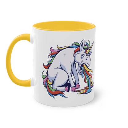 Kotzendes Einhorn Tasse - Lustiges und buntes Design für gute Laune