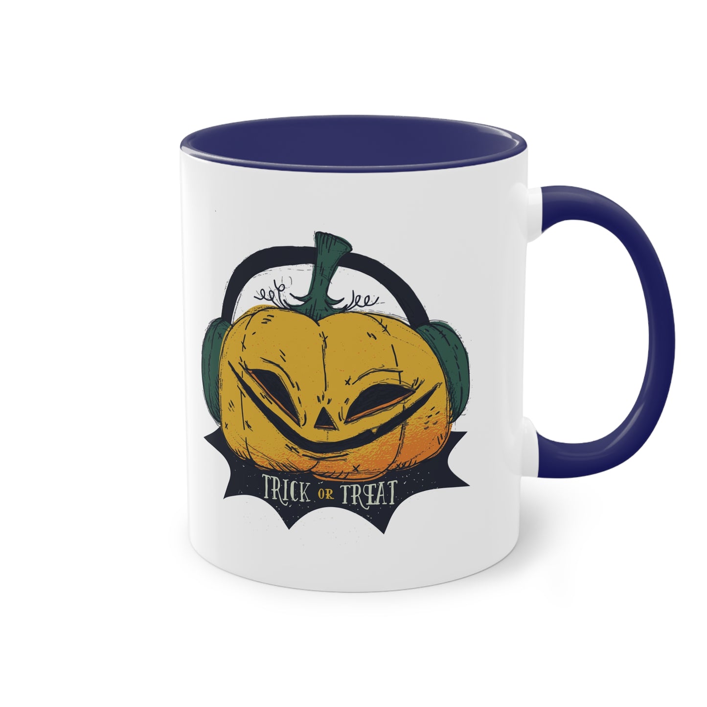 Trick or Treat Kürbis Tasse - Coole Halloween Keramik Tasse