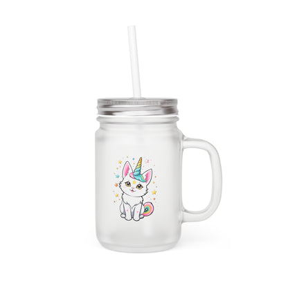 Mason Jar Trinkglas "Einhorn-Kätzchen-Zauber"