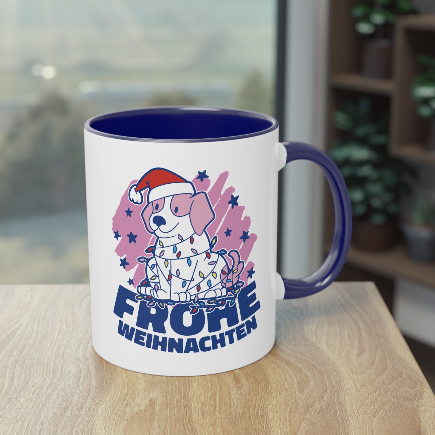 Frohe Weihnachten Hundetasse - Festliche Kaffeetasse für Hundefans