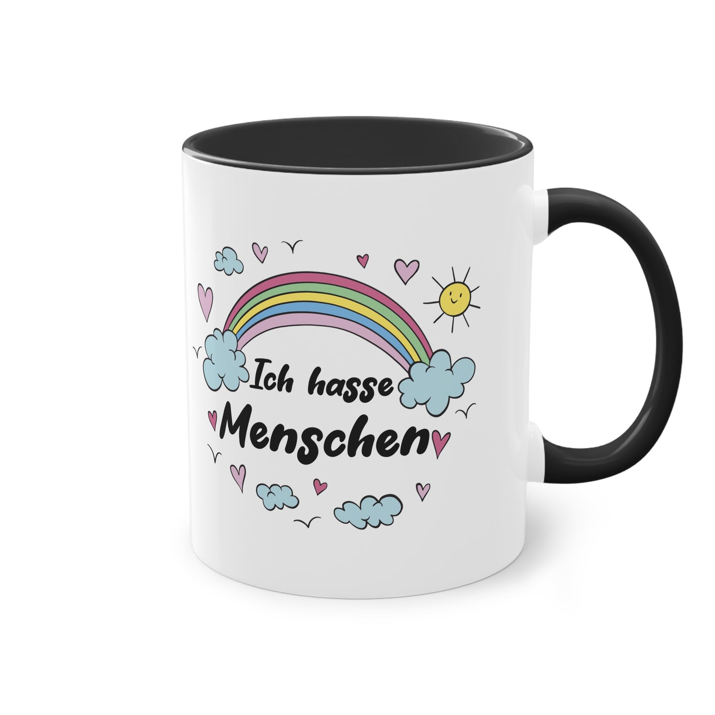 Liebevolle Ironie: Ich hasse Menschen Tasse