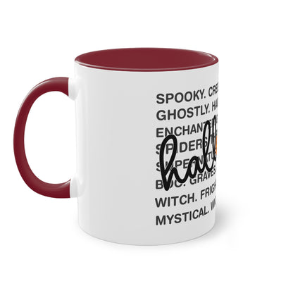 Halloween Tasse mit Wortwolke & Schriftzug | Gruseliges Herbst-Design