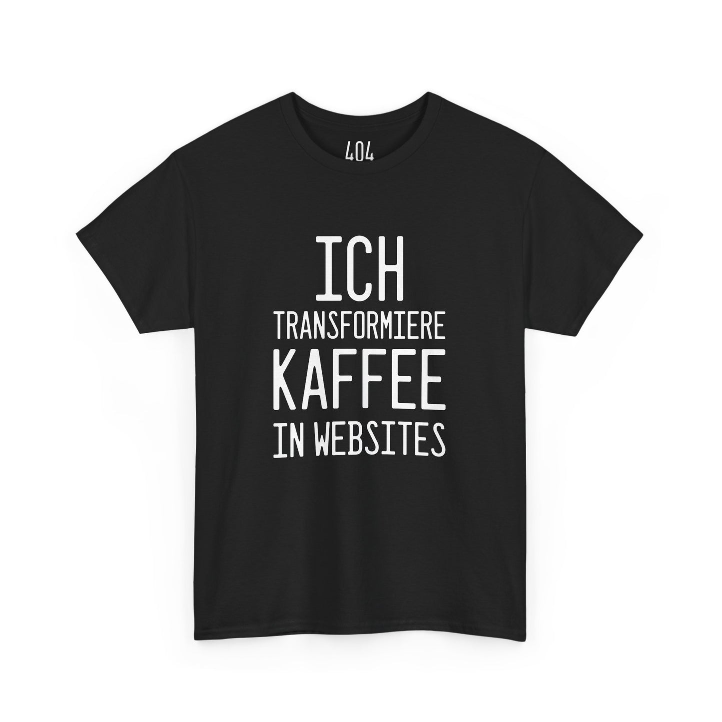 "Ich transformiere Kaffee in Websites" T-Shirt - Perfekt für Entwickler und Webdesigner