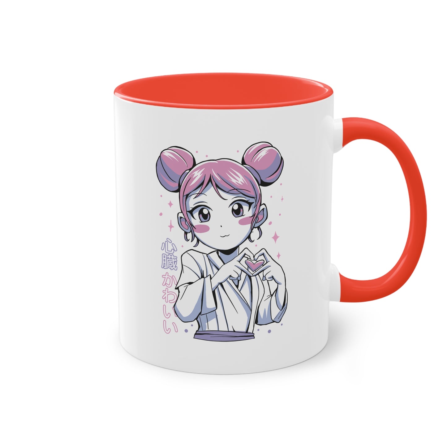 Love Story Anime Tasse - Süßes Manga-Mädchen mit Herzmotiv