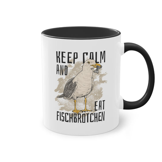 Keep Calm and Eat Fischbrötchen Tasse - Maritimer Genuss für echte Küstenfans