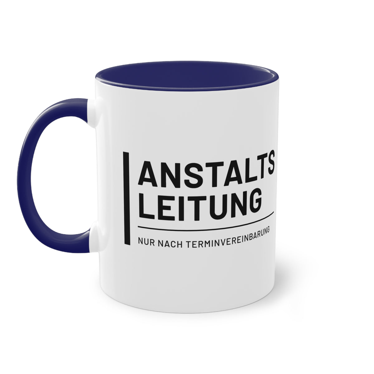 Chef Tasse "Anstaltsleitung", Farbvariante Dunkelblau