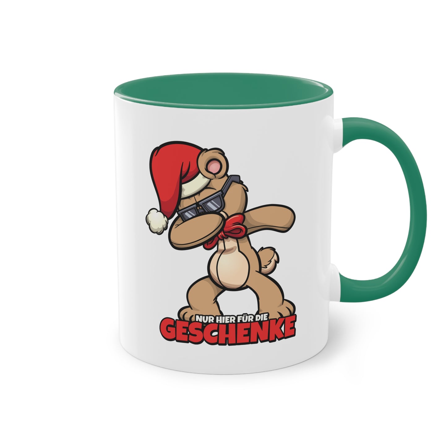 Dappender Weihnachts Teddybär: Nur für die Geschenke hier Tasse